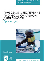 Правовое обеспечение профессиональной деятельности. Практикум, Зуева В. А., Издательство Лань.