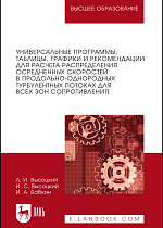 Универсальные программы, таблицы, графики и рекомендации для расчёта распределения осреднённых скоростей в продольно-однородных турбулентных потоках для всех зон сопротивления»., Высоцкий Л.И., Высоцкий И.С., Бабкин И.А., Издательство Лань.
